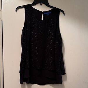 Apt. 9 Black Textured Sleeveless Blouse